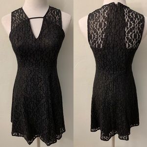 BCBG Generation black and gold shimmer dress